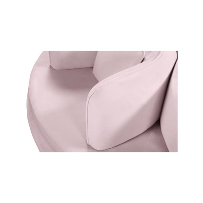 Circlet Pink Velvet Round Sofa Settee