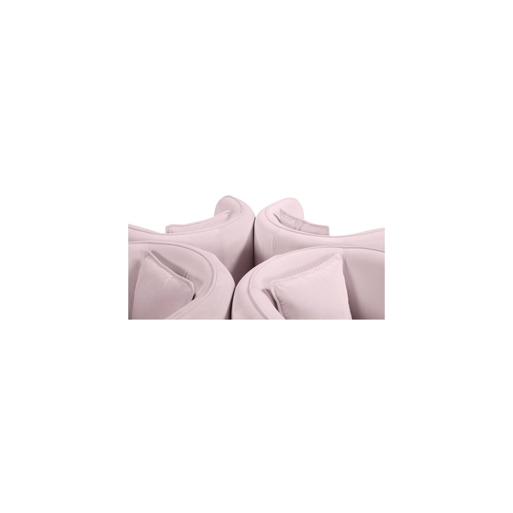 Circlet Pink Velvet Round Sofa Settee