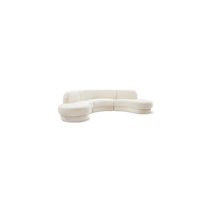 Rosa Cream Velvet 3pc. Sectional