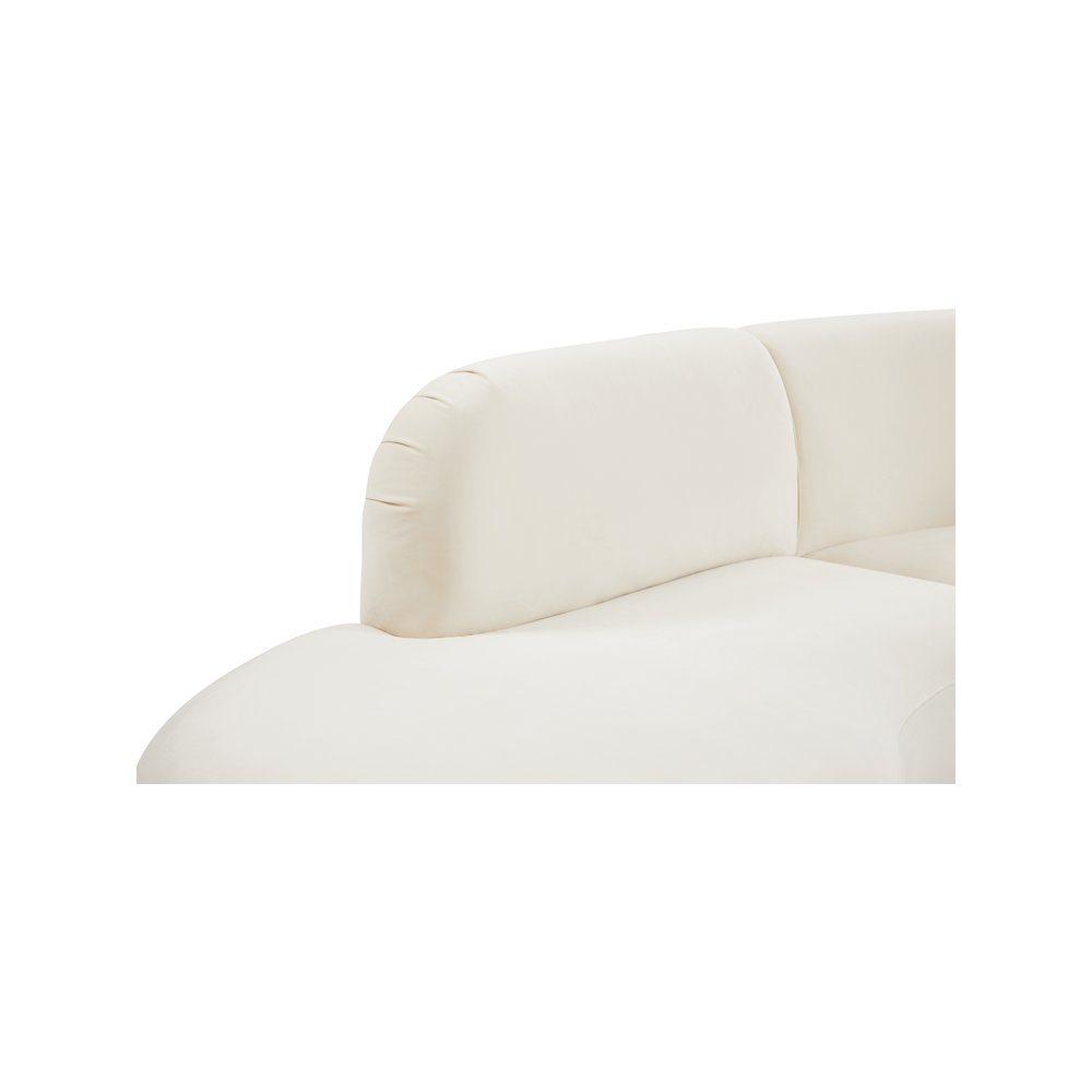 Rosa Cream Velvet 3pc. Sectional