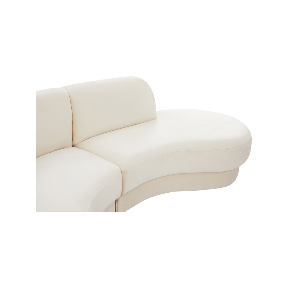 Rosa Cream Velvet 3pc. Sectional