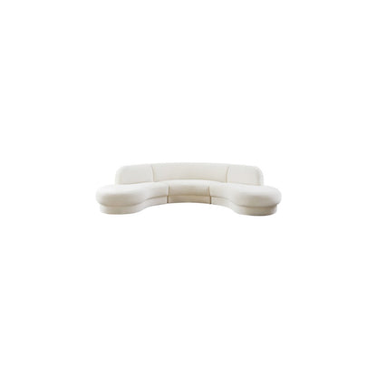 Rosa Cream Velvet 3pc. Sectional