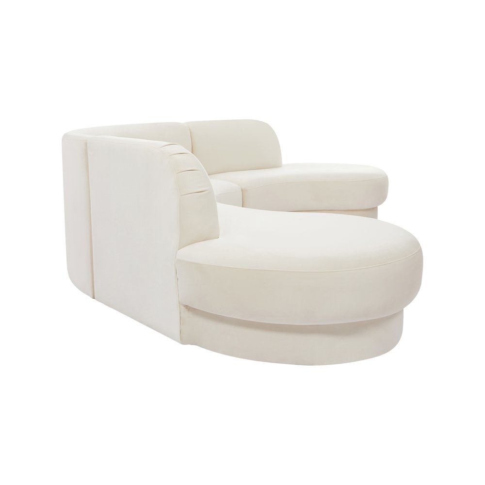 Rosa Cream Velvet 3pc. Sectional