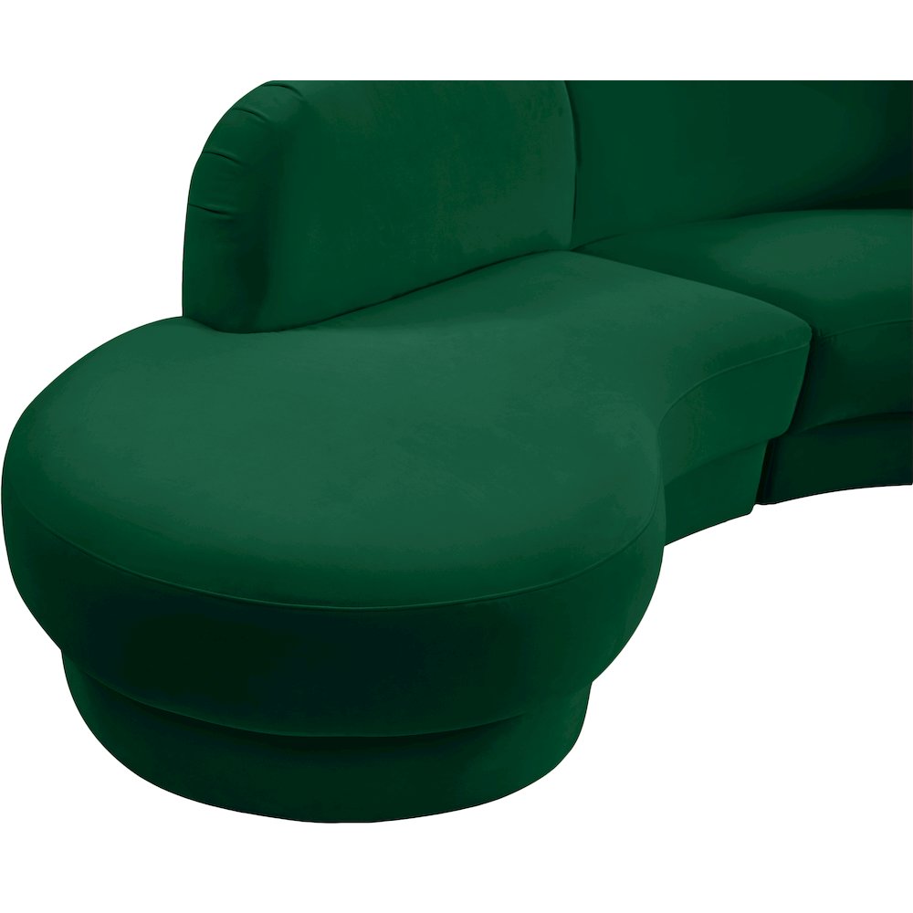 Rosa Green Velvet 3pc. Sectional