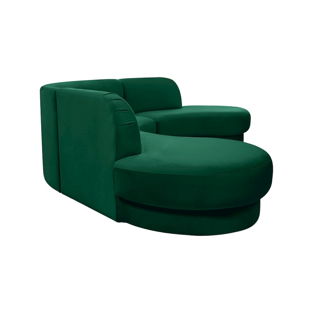 Rosa Green Velvet 3pc. Sectional