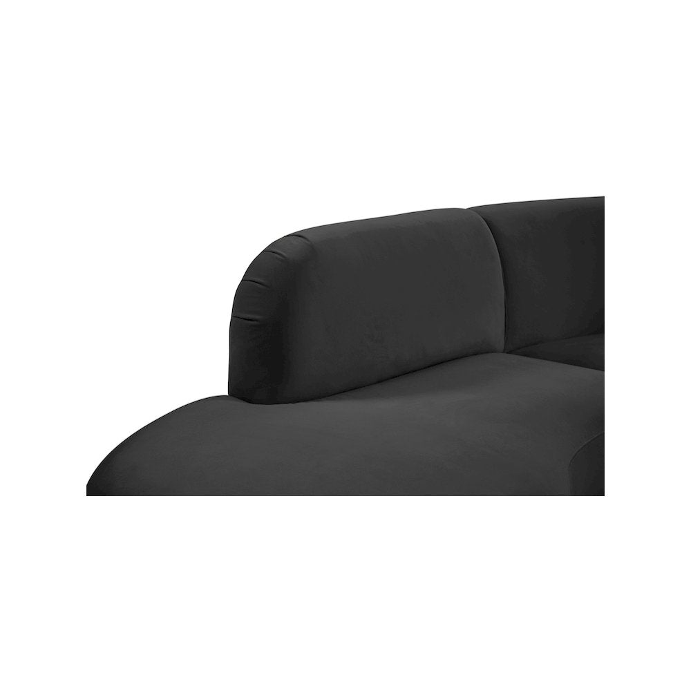 Rosa Grey Velvet 3pc. Sectional