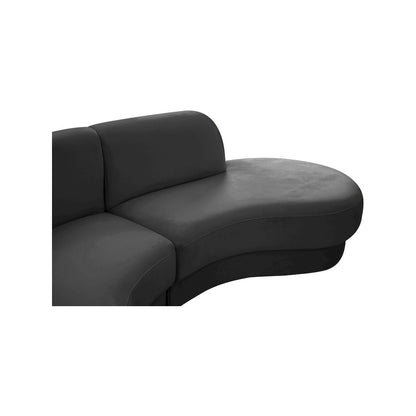 Rosa Grey Velvet 3pc. Sectional