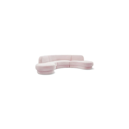 Rosa Pink Velvet 3pc. Sectional