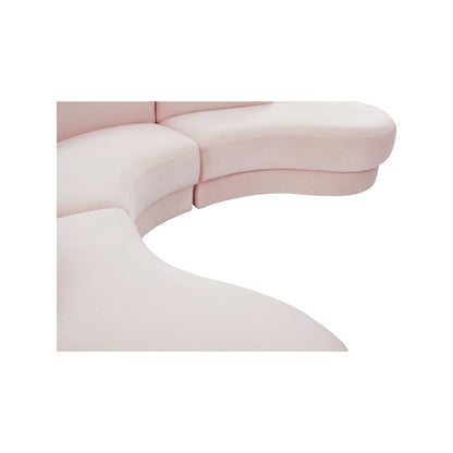 Rosa Pink Velvet 3pc. Sectional