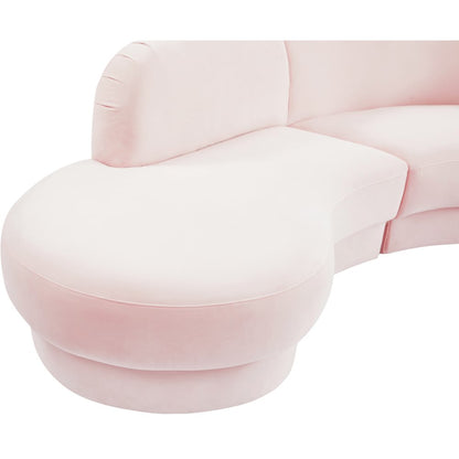 Rosa Pink Velvet 3pc. Sectional
