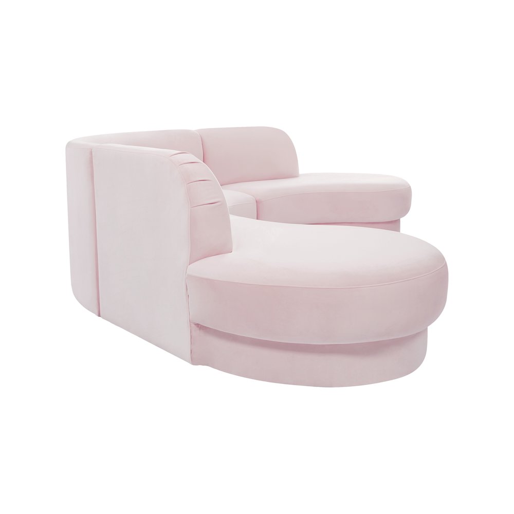 Rosa Pink Velvet 3pc. Sectional