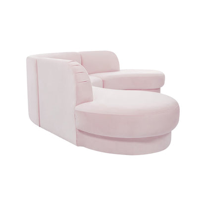 Rosa Pink Velvet 3pc. Sectional