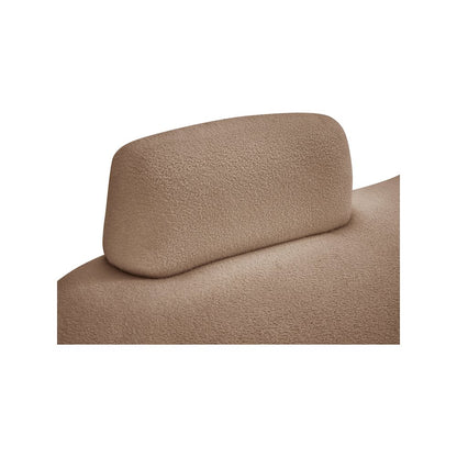 Argyle Beige Teddy Fabric Chaise/Loveseat