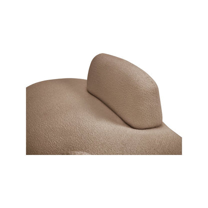 Argyle Beige Teddy Fabric Chaise/Loveseat