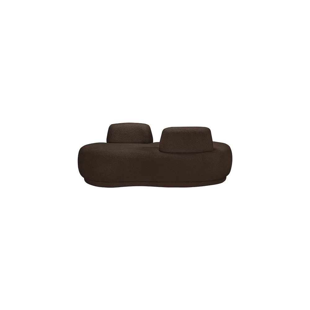 Argyle Brown Teddy Fabric Chaise/Loveseat