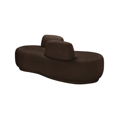 Argyle Brown Teddy Fabric Chaise/Loveseat