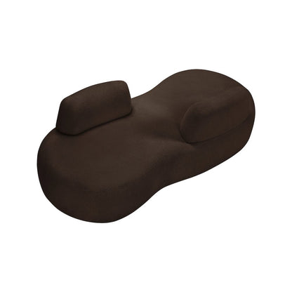 Argyle Brown Teddy Fabric Chaise/Loveseat