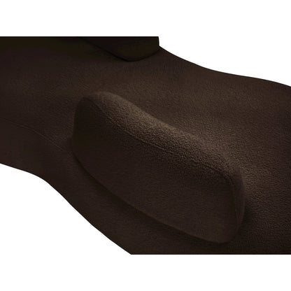 Argyle Brown Teddy Fabric Chaise/Loveseat