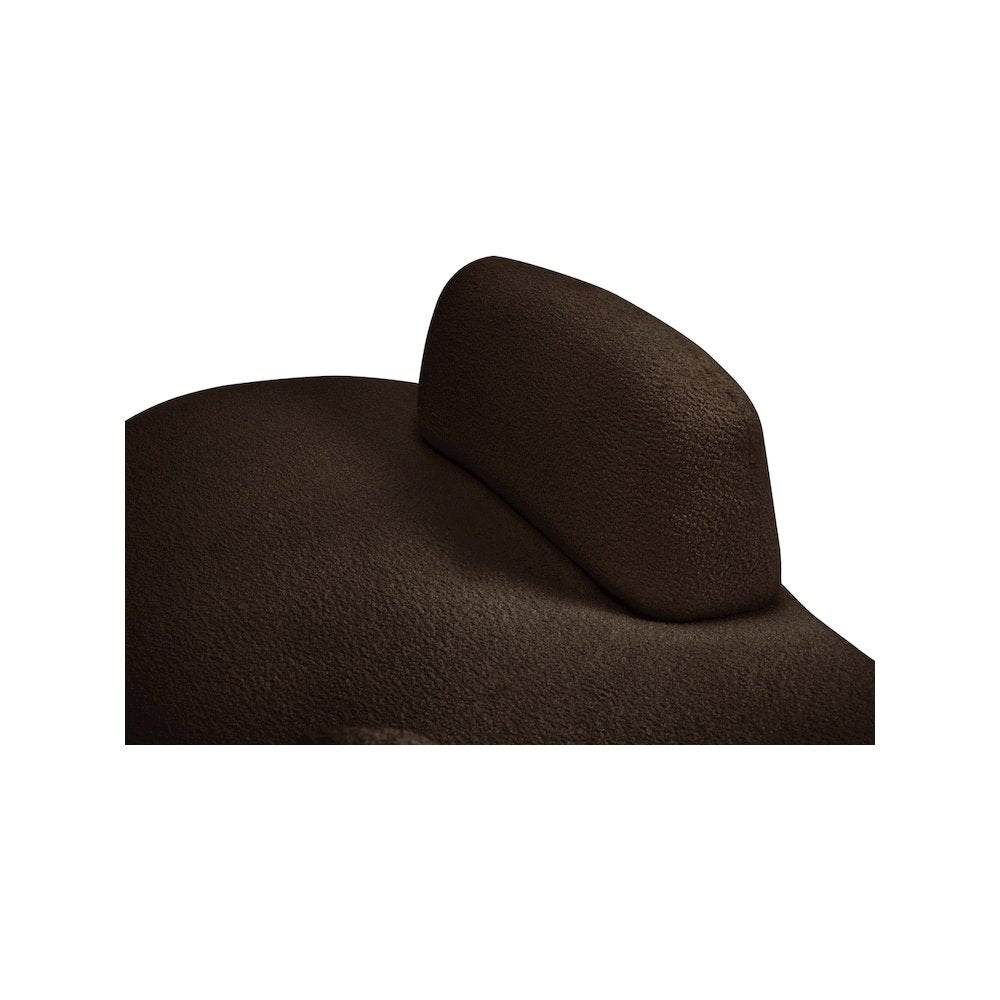 Argyle Brown Teddy Fabric Chaise/Loveseat