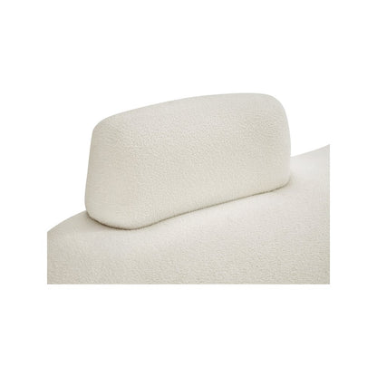 Argyle Cream Teddy Fabric Chaise/Loveseat