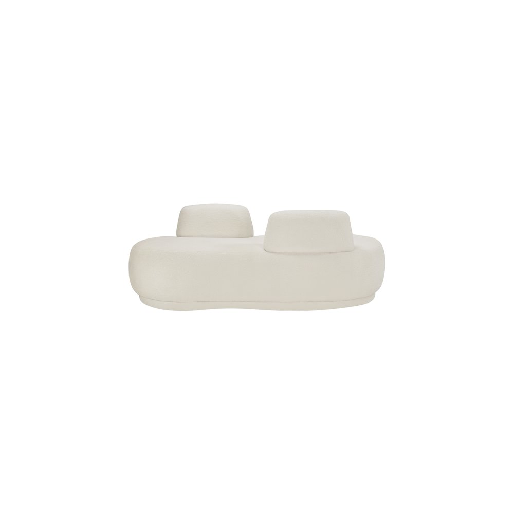 Argyle Cream Teddy Fabric Chaise/Loveseat