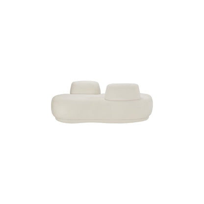 Argyle Cream Teddy Fabric Chaise/Loveseat