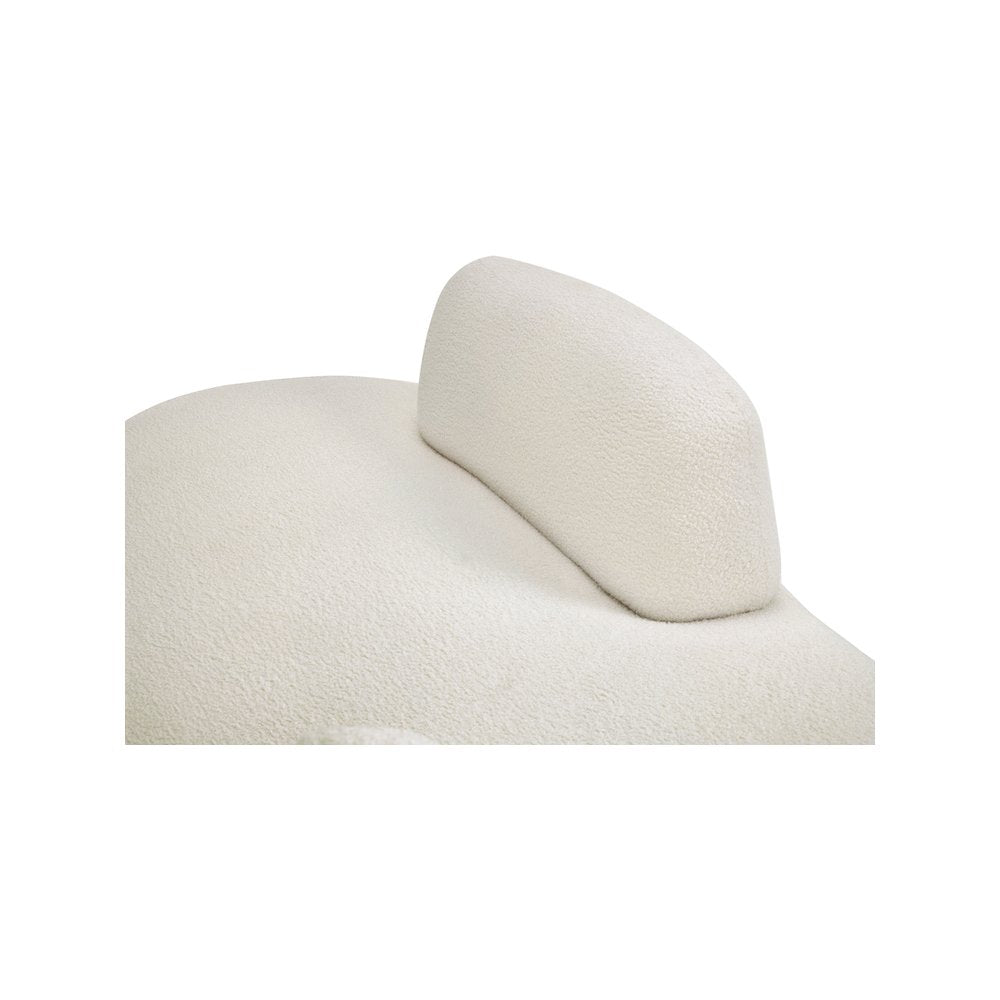 Argyle Cream Teddy Fabric Chaise/Loveseat
