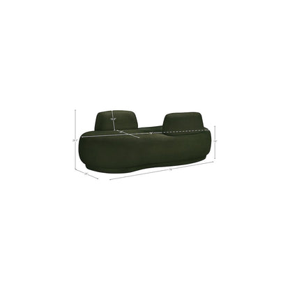 Argyle Green Teddy Fabric Chaise/Loveseat