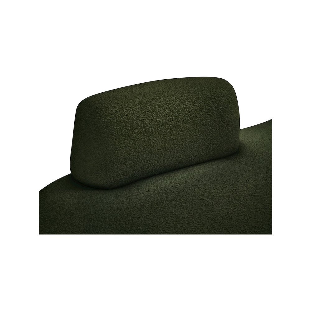 Argyle Green Teddy Fabric Chaise/Loveseat