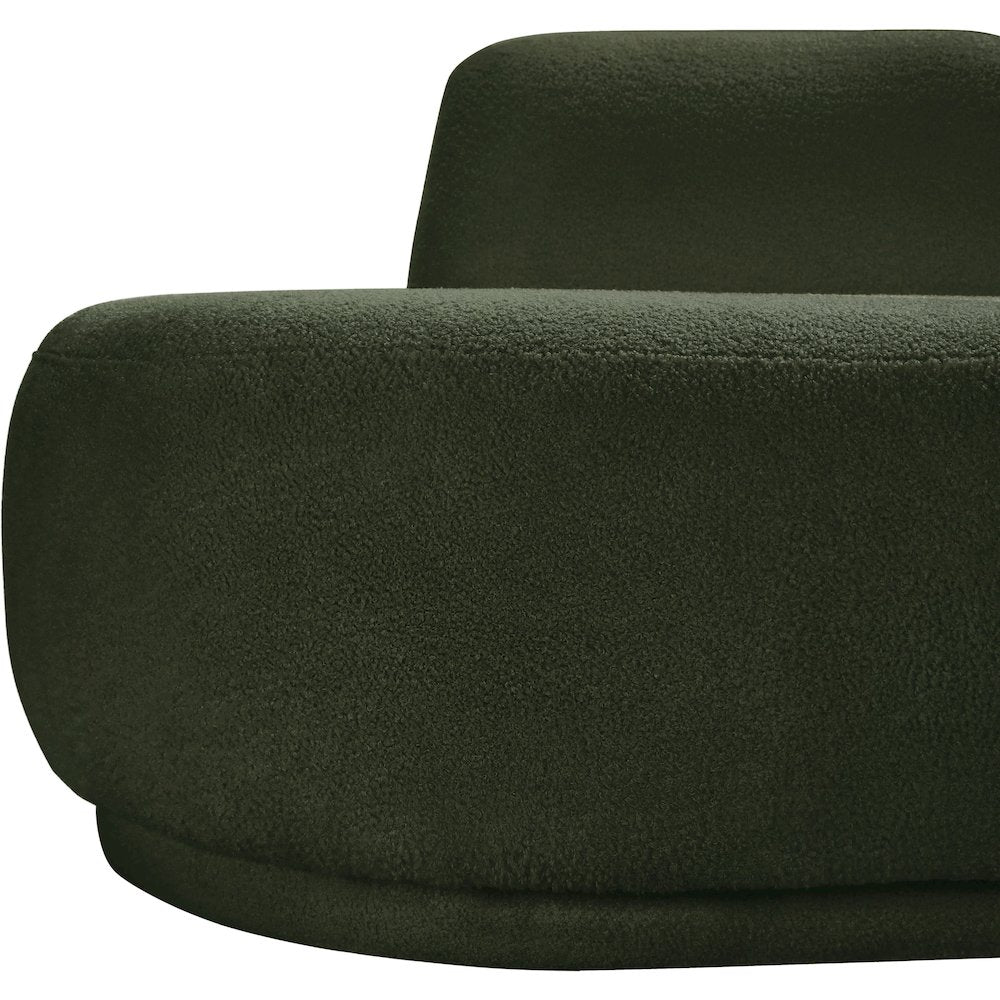 Argyle Green Teddy Fabric Chaise/Loveseat
