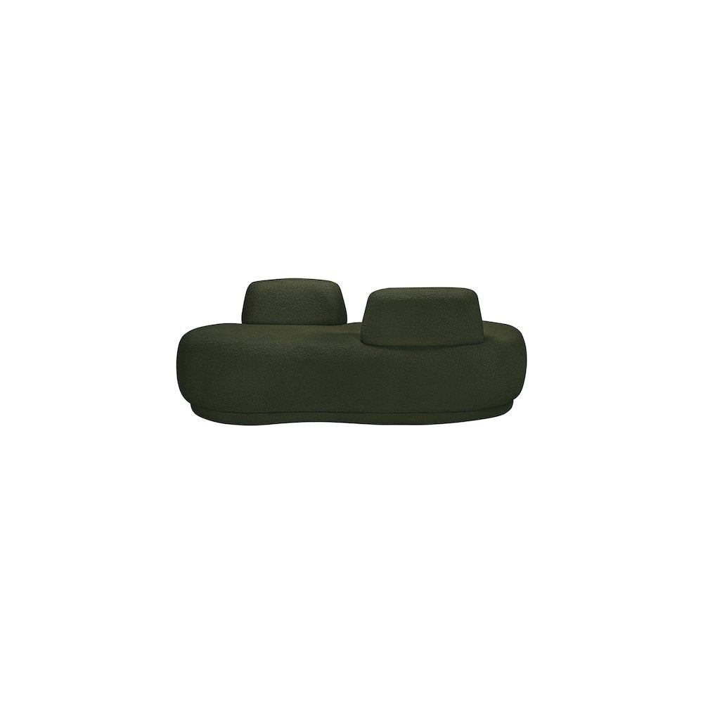 Argyle Green Teddy Fabric Chaise/Loveseat