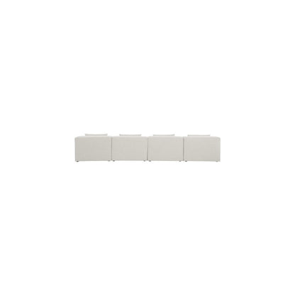 Cube Cream Durable Linen Textured Modular Sofa
