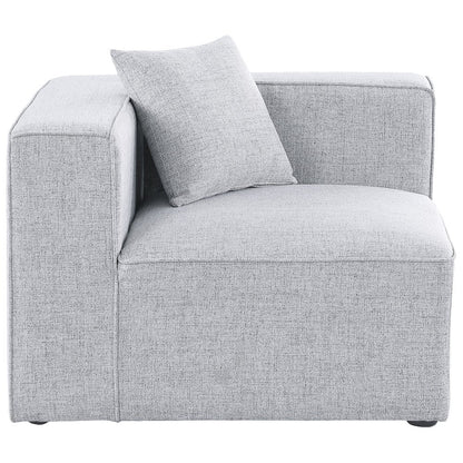 Cube Grey Durable Linen Textured Corner Chair