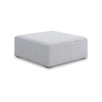 Cube Grey Durable Linen Textured Ottoman
