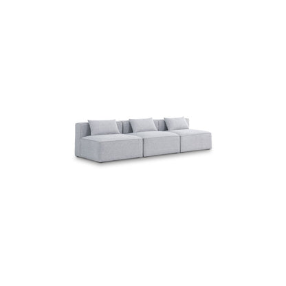 Cube Grey Durable Linen Textured Modular Sofa