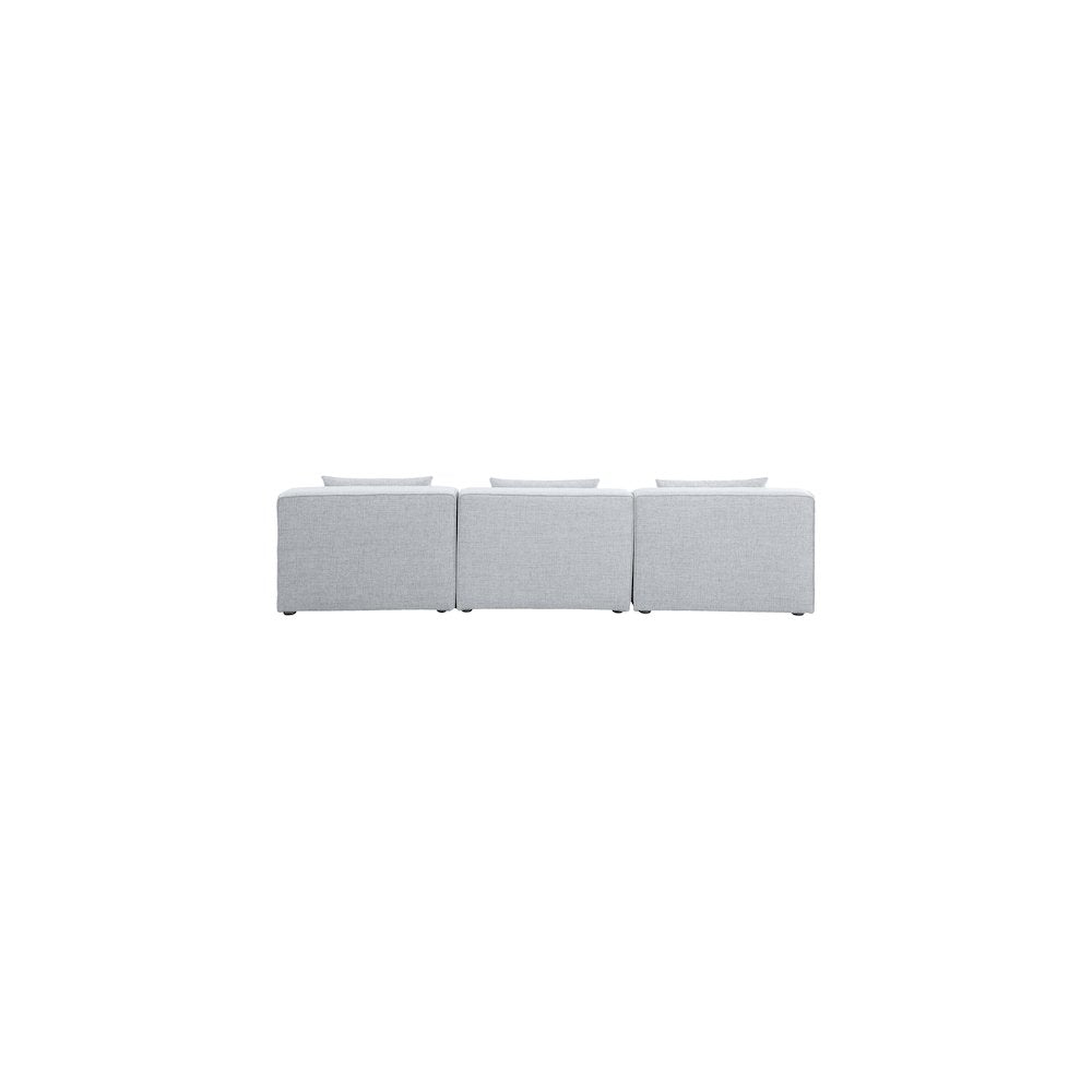 Cube Grey Durable Linen Textured Modular Sofa