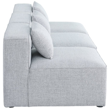 Cube Grey Durable Linen Textured Modular Sofa