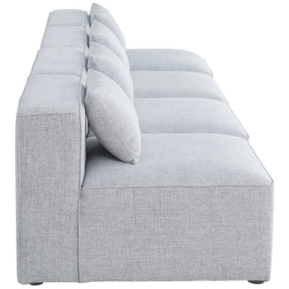 Cube Grey Durable Linen Textured Modular Sofa