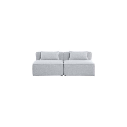Cube Grey Durable Linen Textured Modular Sofa