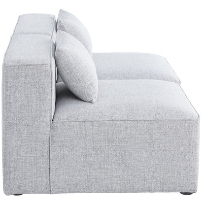 Cube Grey Durable Linen Textured Modular Sofa