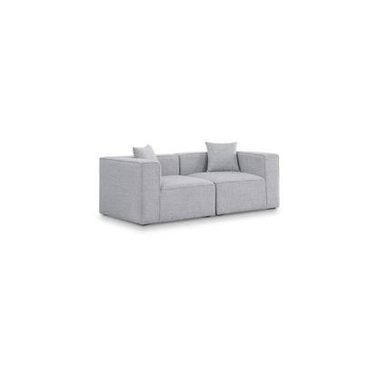 Cube Grey Durable Linen Textured Modular Sofa