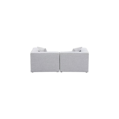 Cube Grey Durable Linen Textured Modular Sofa