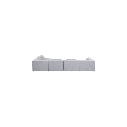 Cube Grey Durable Linen Textured Modular Sectional