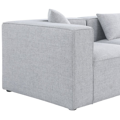 Cube Grey Durable Linen Textured Modular Sectional