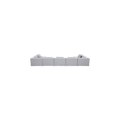 Cube Grey Durable Linen Textured Modular Sectional