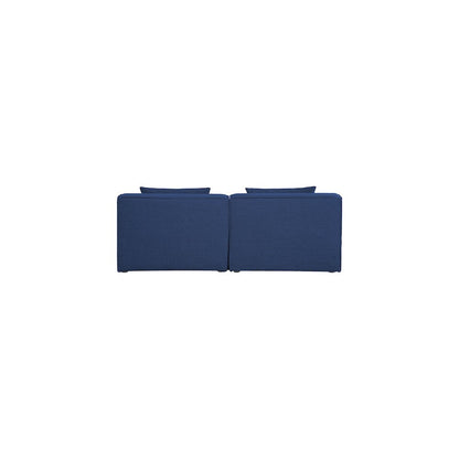 Cube Navy Durable Linen Textured Modular Sofa