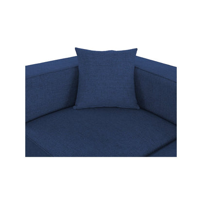 Cube Navy Durable Linen Textured Modular Sectional