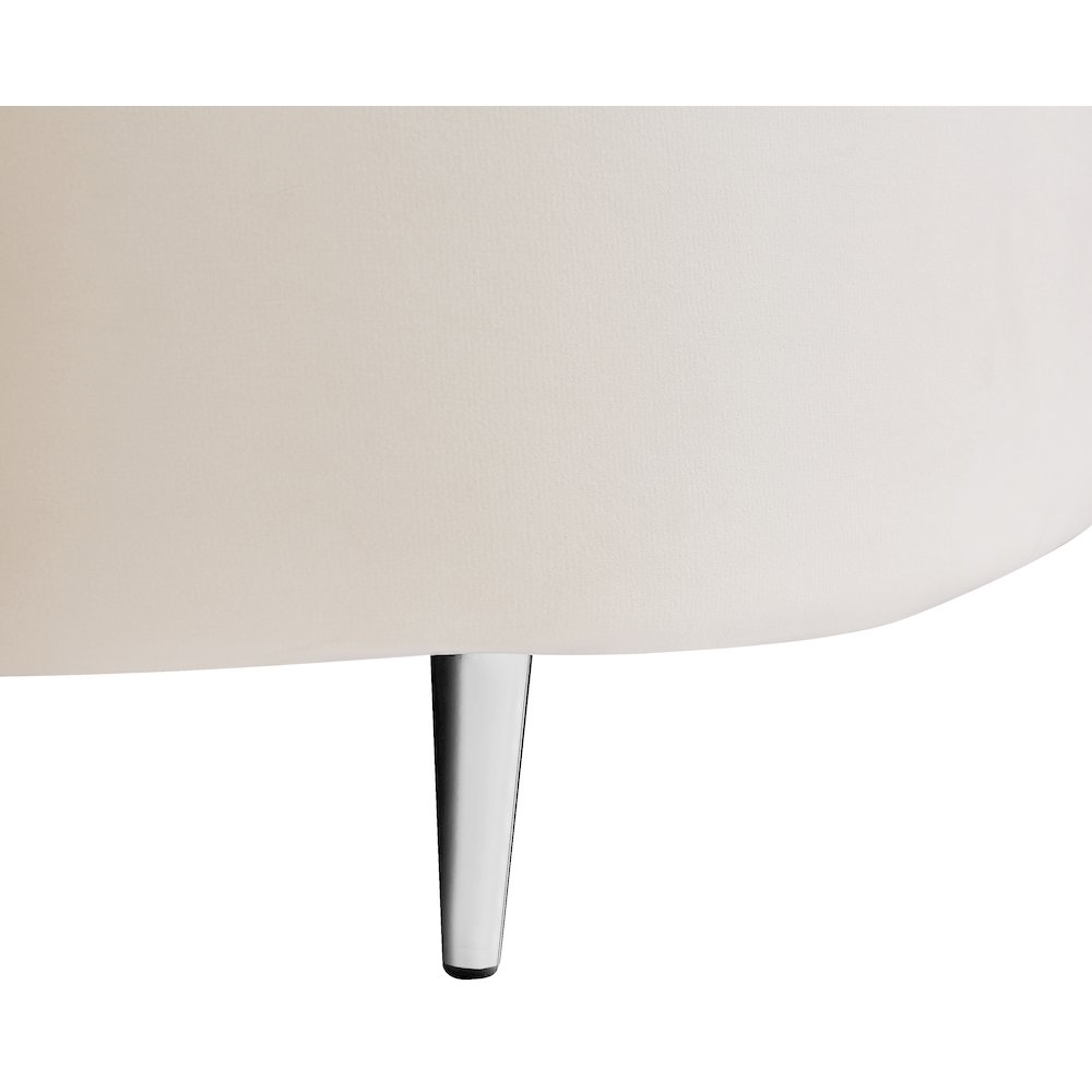 Vivacious Cream Velvet 3pc. Sectional