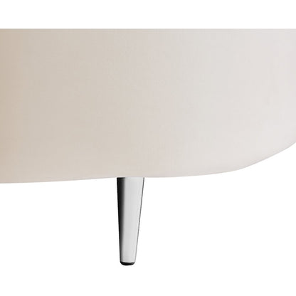 Vivacious Cream Velvet 3pc. Sectional