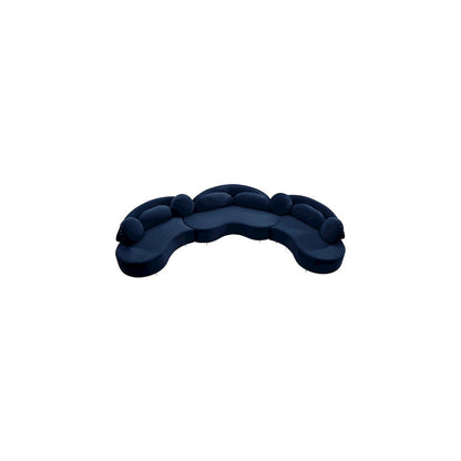Vivacious Navy Velvet 3pc. Sectional